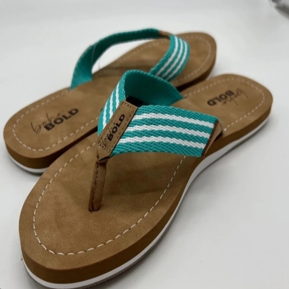 NWT Boho Bold Woven Strap Flip Flops - Picture 1 of 5